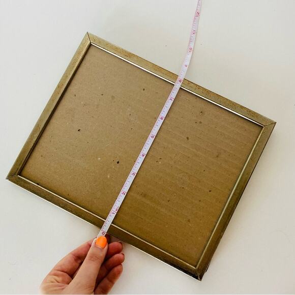 VINTAGE Antiqued Yellow Gold Basic Modern Metal Photo Picture Frame Y2K 90s - Picture 6 of 6